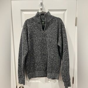 Men's Gray Quarter-Zip Sweater